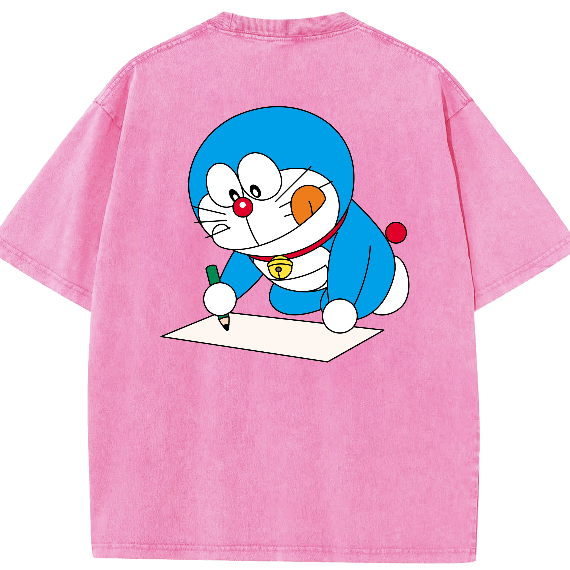 （画像用） ドラえもん Doraemon 綿100% ヴィンテージ風 半袖Tシャツ（背面プリント）